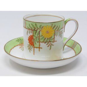 Vintage Aynsley England Bone China Demitasse Cups and Saucers Set of 4 White and